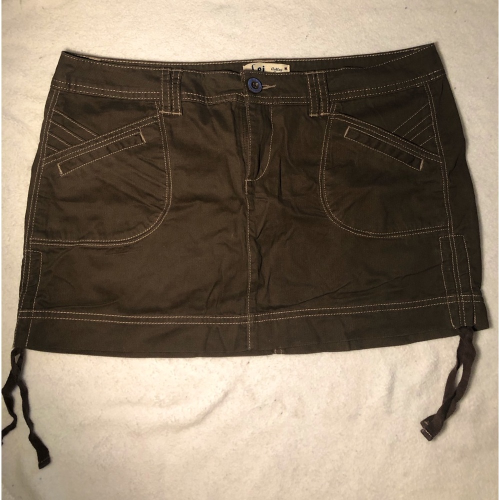 Corduroy Brown Mini Skirt